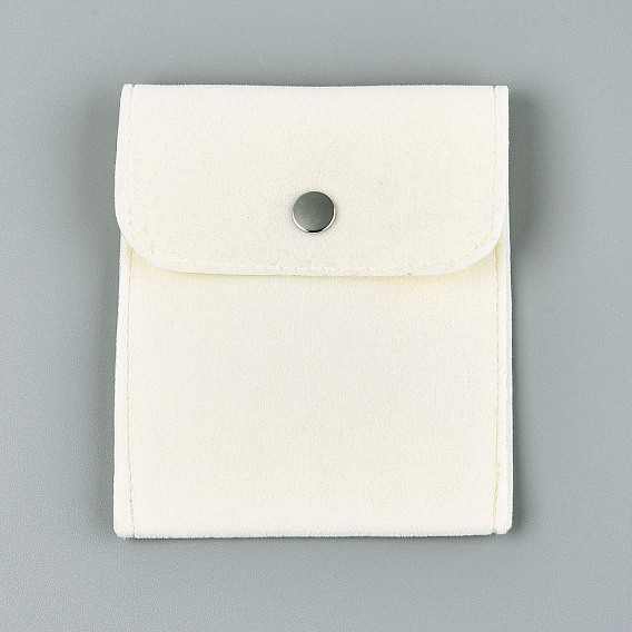 Двусторонние бархатные прямоугольные мешочки для украшений: сережек, колец, браслетов, ожерелий., с латунной кнопкой