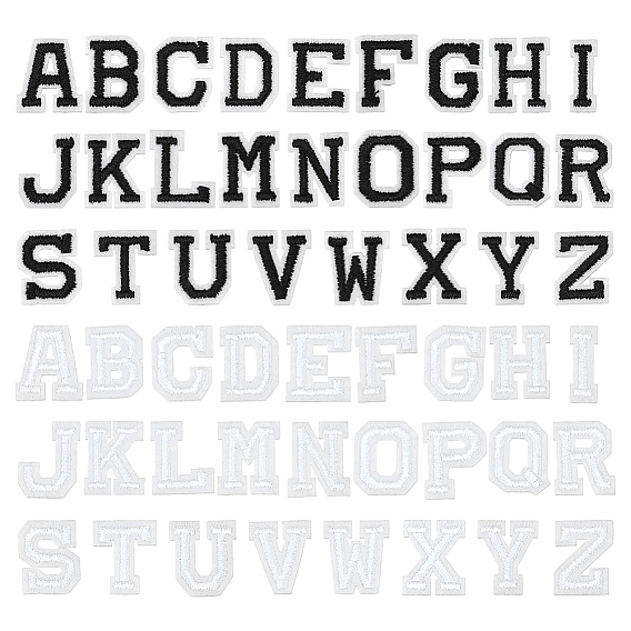 156шт. 2 цвета ниток для вышивки букв от A до Z на нашивках, термоклей, аксессуары для костюма, аппликация