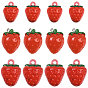 24 шт. 4 стили подвески из смолы и акрила, имитация фруктов, клубника