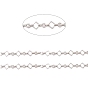 304 Stainless Steel Rhombus & Coffee Bean Link Chains, Unwelded