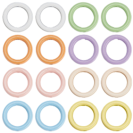 32 шт. 8 цвета краска для выпечки сплав бусины рамка, разноцветные