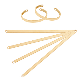 4шт. браслеты-манжеты из нержавеющей стали, с отверстием в форме сердца, кисть эффект отделки, для изготовления браслета-манжеты своими руками, штамповка и гравировка по металлу