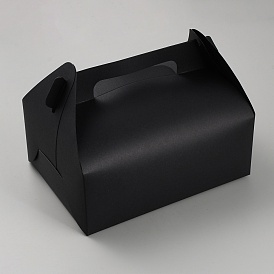 Rectangle Cardboard Candy Storage Box, Candy Totes with Handle Hole, for Cake