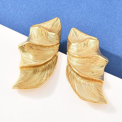 304 из нержавеющей стали листьев серьги стержня, ионное покрытие (ip)