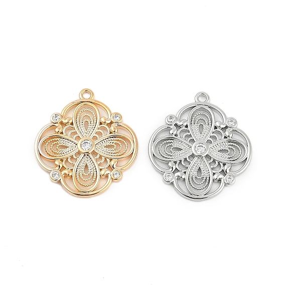 Латунный микропаве кубический цирконий со стеклянными подвесками, без кадмия, без никеля и без свинца, 