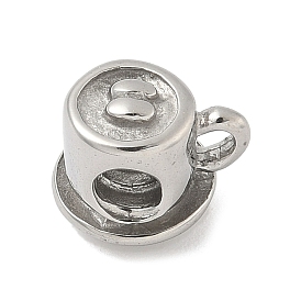 304 из нержавеющей стали европейские шарики, бусины с большим отверстием, чашка кофе