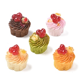 Непрозрачные кабошоны из смолы, имитация еды, торт