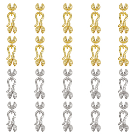 20 шт. 2 цвета латунные застежки-крючки и S-образные застежки, цветок