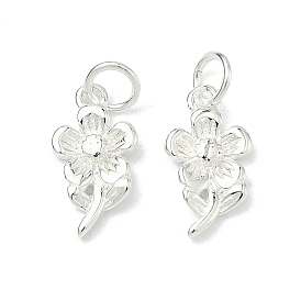 925 подвески-цветы из стерлингового серебра, с печатью 925