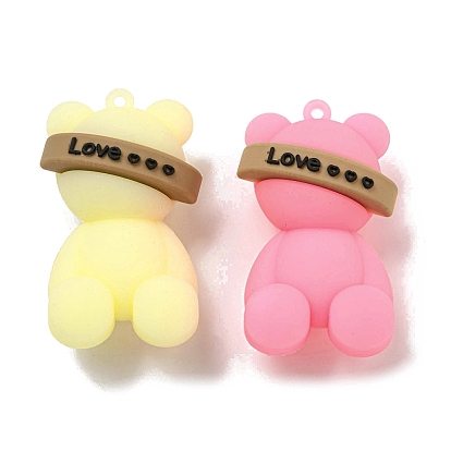 Пластиковые подвески из пвх 3d, подвесные украшения для сумки-брелока, медведь