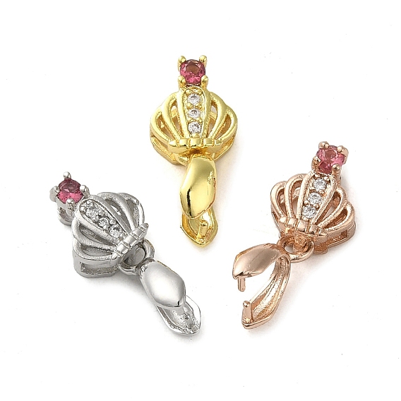 Покрытие стойки латунное микропаве прозрачный кубический цирконий зажимные скобы для ледорубов, долговечный, без свинца и без кадмия, корона