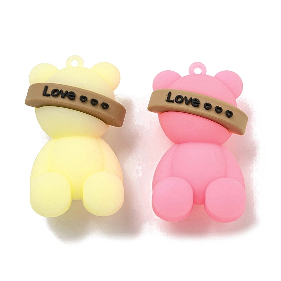 Пластиковые подвески из пвх 3d, подвесные украшения для сумки-брелока, медведь