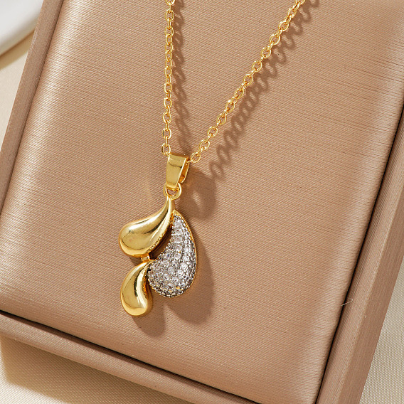 Модное латунное ожерелье с кубическим цирконием, идеальный подарок на день святого валентина, teardorp