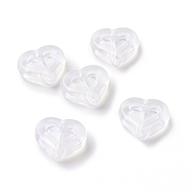 Perles acryliques transparentes, perles de paillettes, cœur