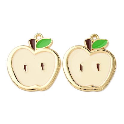 Подвески из эмали и сплава, яблоко, стойки покрытие