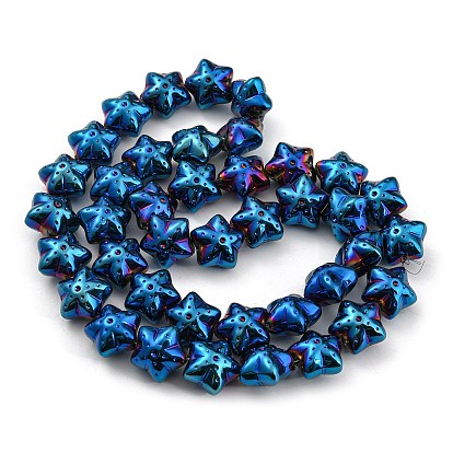 Full Plated Electroplate Glass Beads Strands, Starfish