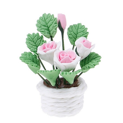 Ornements de pot de fleur en argile polymère, accessoires de maison de poupée micro paysage, faire semblant de décorations d'accessoires