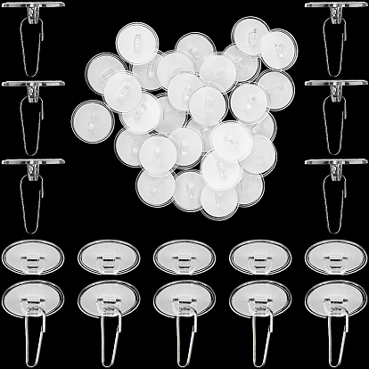2 комплекты прозрачных пластиковых бесшовных крючков, самоклеящийся потолочный крючок для флага с железным крючком, водонепроницаемый подвесной бесшовный прочный крючок для подвешивания украшения
