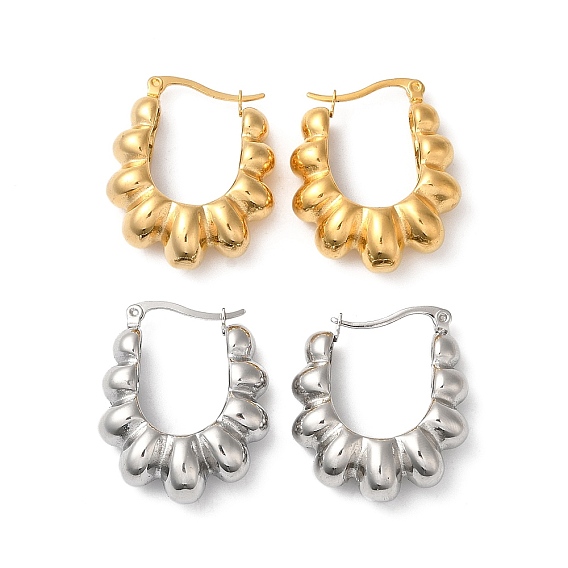 304 серьги-кольца-круассаны из нержавеющей стали