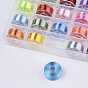 300D Nylon Embroidery Threads, 1-ply, with Plastic Bobbins and Clear Box