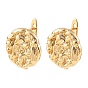 SHEGRACE Brass Hoop Earring Findings, Oval, with Loop, Cadmium Free & Lead Free & Nickel Free