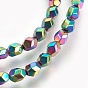 Electroplated Non-magnetic Synthetic Hematite Bead Strand, Oval, Faceted