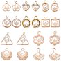 ABS Plastic Imitation Pearl Pendants, with UV Plating Acrylic Findings, Mixed Shapes