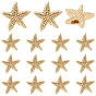 14 шт. стойки, покрытие латунных бусин, морская звезда