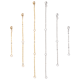 2 наборы 2 цвета латунные застежки-лобстеры, с латунным кабельных цепей