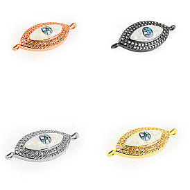 New micro-inlaid CZ evil eye bracelet jewelry accessories Turkey DIY devil's eye Orbo necklace jewelry connector