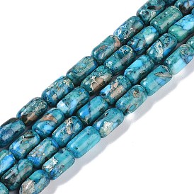 Dyed Synthetic Imperial Jasper Beads Strands, Column