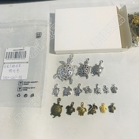 16 Style Tibetan Style Alloy Pendants, Sea Turtle & Tortoise
