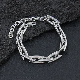 Mybeadsfindings 304 Stainless Steel Link Chain Bracelet