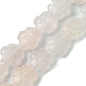 Natural Rose Quartz Beads Strands, Flower