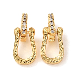 Латунное микропейв, прозрачный кубический цирконий, складные застежки, без кадмия и без свинца, стойки покрытие, долговечный, U-образный