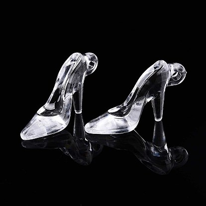 Прозрачные акриловые подвески, туфли на высоких каблуках