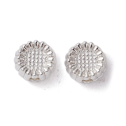 Alloy Spacer Beads, Long-Lasting Plated, Sunflower