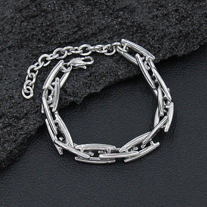 Mybeadsfindings 304 Stainless Steel Link Chain Bracelet