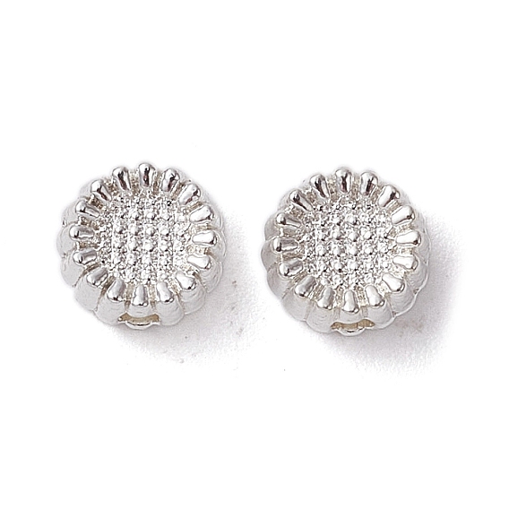 Perles d'entretoise en alliage, plaqué longue durée, tournesol