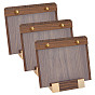 Porte-panneau de table en bois de noyer et acrylique, Présentoir de bureau pour étiquettes de prix et fiches d'information