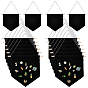 Polycotton Wall Hanging Brooch Jewelry Banner Holder, for Badge Storage, with Wood Stick