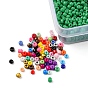 312G 24 Color 8/0 Baking Paint Glass Seed Beads, Round