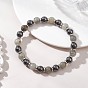 Немагнитные синтетические гематитовые и натуральные лабрадоритовые бусины, эластичные браслеты для женщин и мужчин, круглые