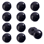 12Pcs Cowhide Shank Buttons, Half Round, 1-Hole
