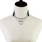 Stylish Heart-Shaped Chain Collar Necklace for Fashionable Trendsetters