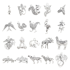Tibetan Style Alloy Pendants, Mixed Shapes
