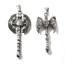 304 Stainless Steel Big Pendants, Axe Charm