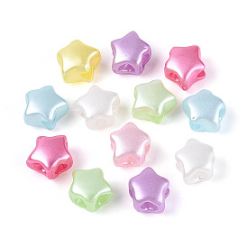 Перламутровые непрозрачные акриловые бусины, звезда