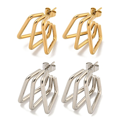 Вакуумное покрытие pvd 202 серьги-кольца из нержавеющей стали, с 304 штифтов из нержавеющей стали