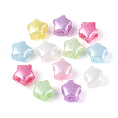 Перламутровые непрозрачные акриловые бусины, звезда